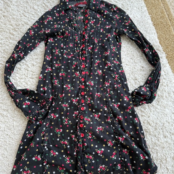 Free People Dresses & Skirts - Women's Free People Floral Print Dress Black Size 0